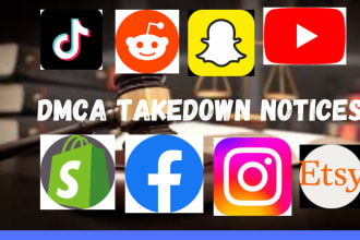 remove infringing,leaked content from facebook youtube reddit tiktok under dmca
