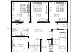 make 2d floor plan design, architectural drawing on autocad ,convert pdf to dwg