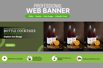 design website banner, shopify and e commerce web banner, slider, header