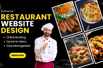 build professional cafe, restaurant website or food website