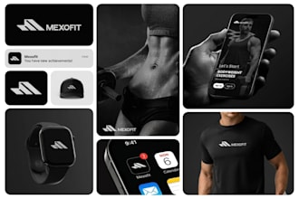do modern minimalist logo with brand identity and branding kit