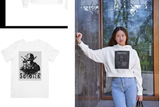 create realistic t shirts mockup design