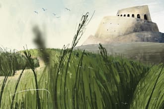draw atmospheric book illustrations