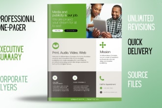 design your professional one pager