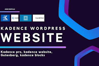 build wordpress website with kadence, kadence blocks, gutenberg, kadence pro