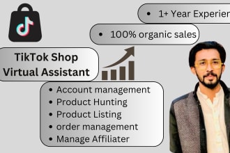 be your tiktok shop manager or virtual assistant, boost sales