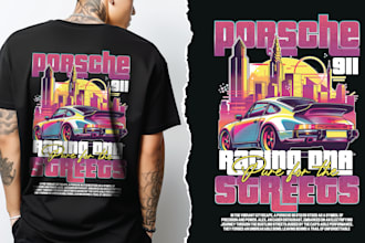 do vaporwave streetwear car t shirt designs