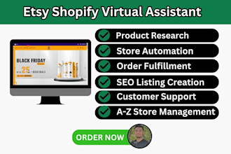 be virtual assistant shopify etsy print on demand store manager