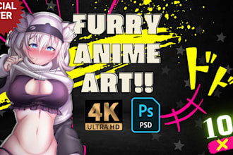 draw nsfw furry or anime style fanart