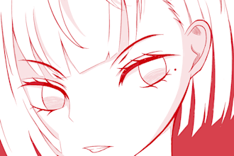 create anime, fury art, half body, full or logo and stickers
