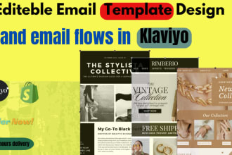 design klaviyo email flows and klaviyo email template