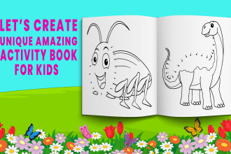 create dot to dot colouring activity book, kids activity book