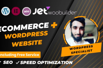 build wordpress ecommerce website utilizing elementor pro and crocoblock