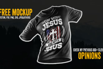 design custom graphic christian t shirt within 24hrs