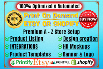 setup etsy print on demand, etsy listing with print on demand, print on demand