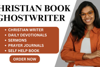 christian ghostwriting, daily devotional book writer, ghost ebook prayer journal