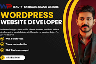 create a beauty skincare, salon, store and attractive  redesign website for you