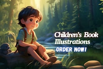 provide creative children book story illustration service