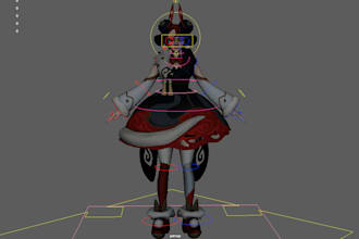 create 3d character rigging in maya, unity, blender, unreal