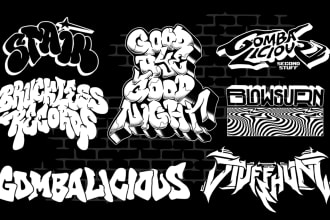 create logo for hardcore, metal, punk band, y2k and more