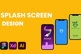 design splashscreen and onboarding screens for mobile app