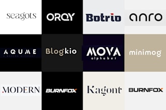 professional business logo design with free mockup