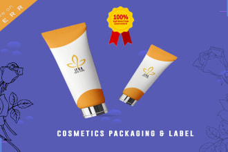 design cosmetic packaging, label