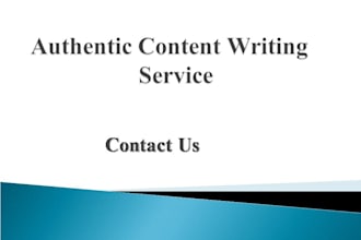 provide authentic content writing services