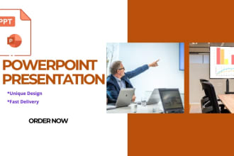 design, redesign and improve powerpoint presentation, prepare excel