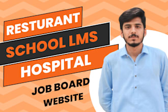 design any restaurant, job board, school lms or hospital wordpress website