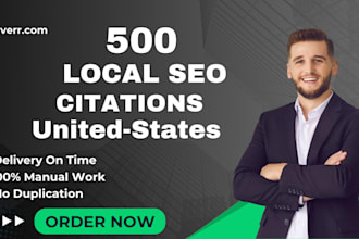 do 500 USA local citations, listings and directories for local SEO