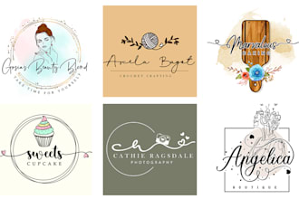 do hand drawn   line art  boho   signature feminine  logo design