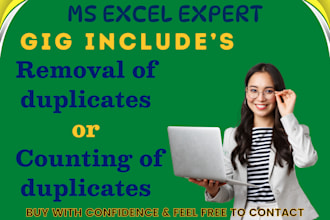 remove or count duplicates in ms excel