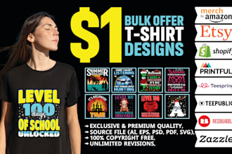 do custom vintage t shirt and typography t shirt design for merch by amazon