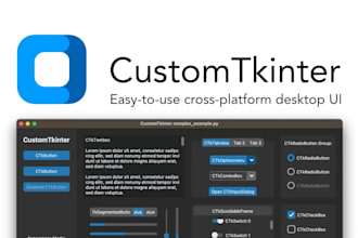 create modern python gui projects using customtkinter