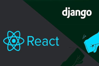 develop python django and react javascript web application for business