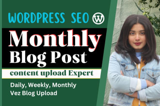 wordpress monthly blog upload content  post expert