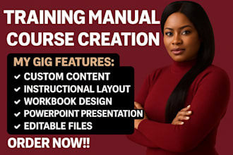 create training manual training course instruction manual workbook ppt slides