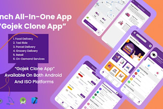 provide gojek clone app, multi service, on demand, like uber clone service apps