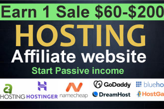 create hosting affiliate marketing website for passive income