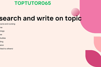 research and write on topic