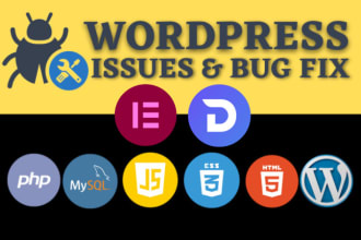 fix critical errors of woocommerce, divi and elementor by wordpress expert