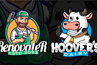 design awesome amazing cool food sport adventure cartoon business mascot logo