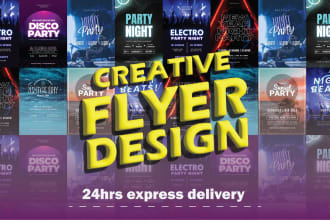 create scroll stopping flyer design, postcard, door hanger, leaflet and epk