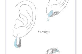 design hand drawn jewelry sketches