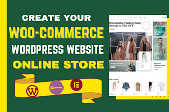 build woocommerce or ecommerce online store wordpress website design