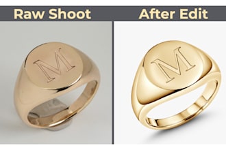 do professional jewelry photo retouching and color correction