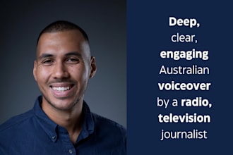 be your deep, clear, engaging australian voiceover