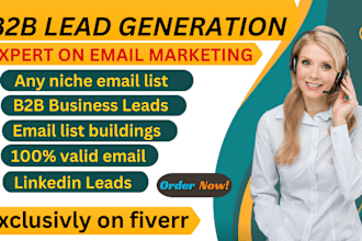 provide  b2b lead generation business leads email list building for any industry