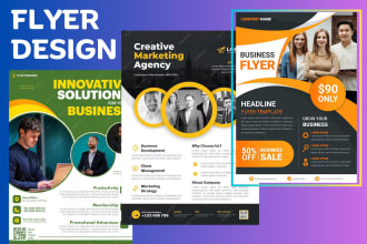 design editable medical, healthcare, real estate, marketing flyer, backdrop